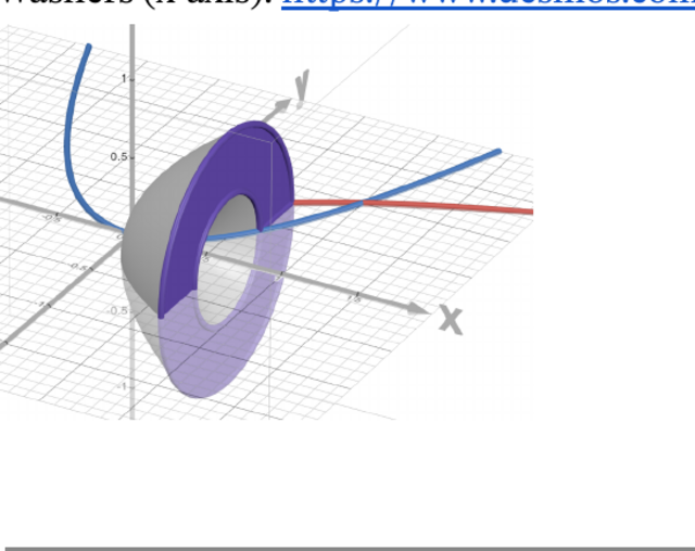 3D washer solid of revolution in Desmos